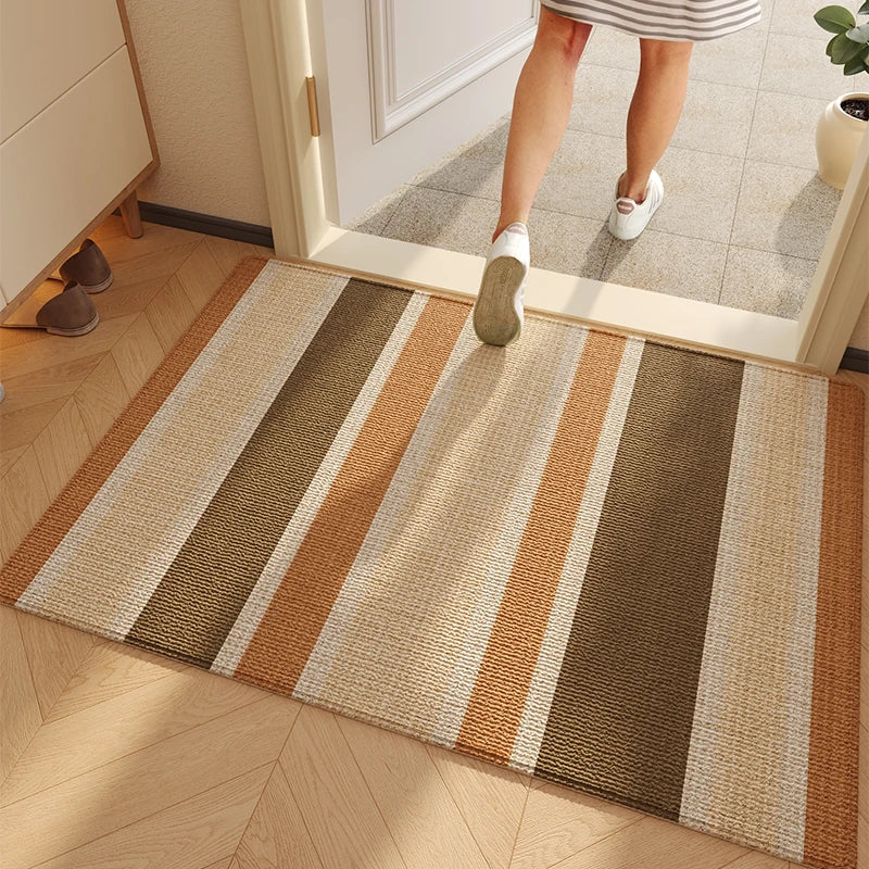 Tapis d'entrée intérieur à rayures