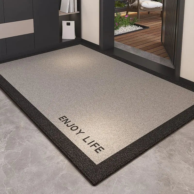 Paillasson devant la porte "Enjoy Life"